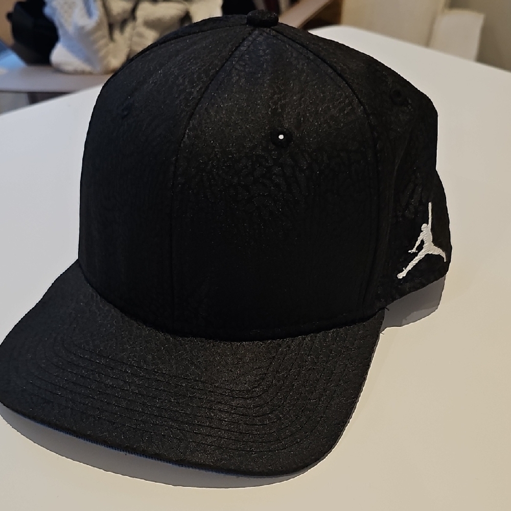 Jordan Black Cap with White Logo